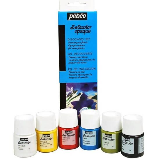 

Набір арилових фарб для розпису світлих та темних тканин "SETACOLOR OPAQUE PEBEO" (6кольорів х 20мл)