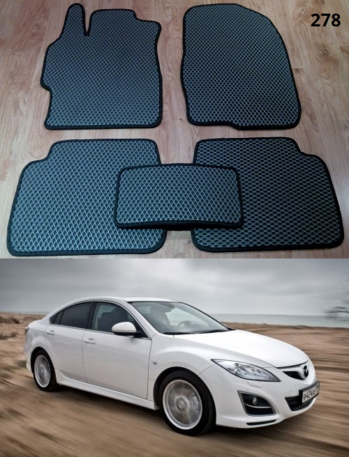 

Коврики ЕВА в салон Mazda 6 GH '08-12, Черный