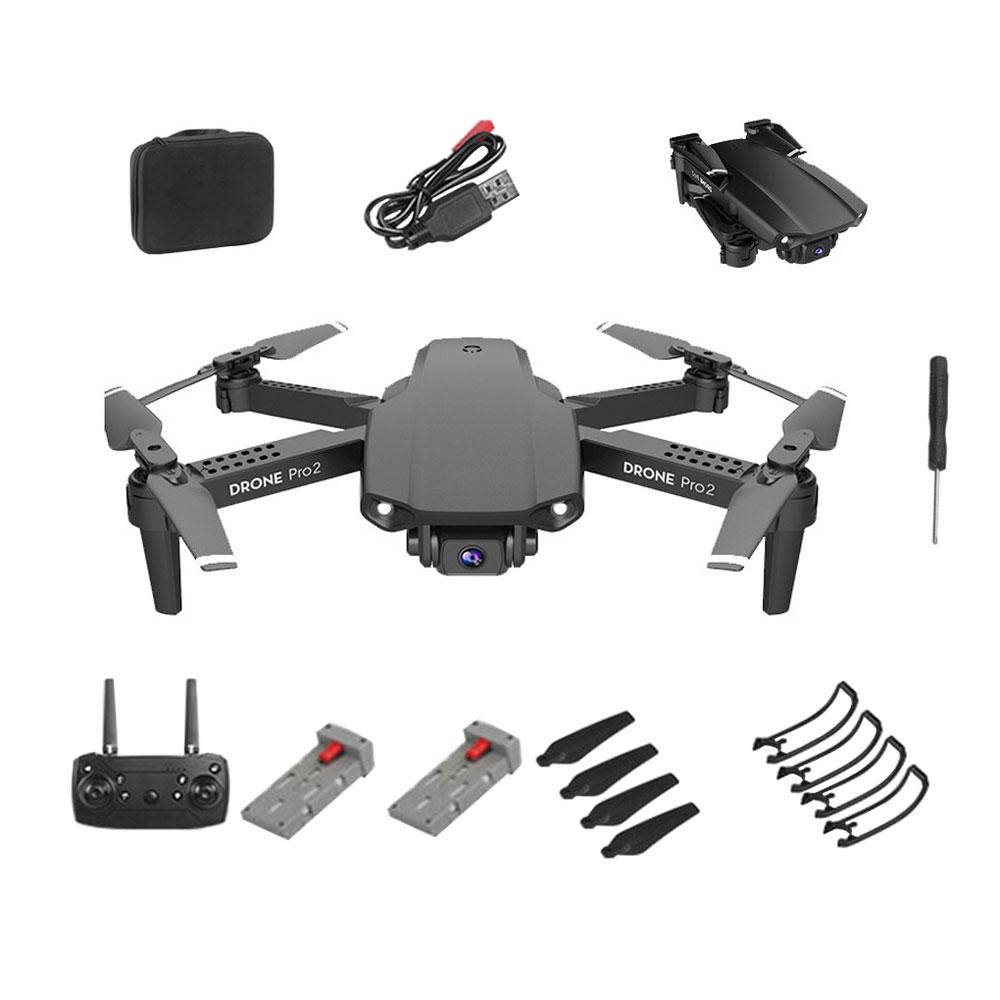 

Квадрокоптер E99 Pro 2 с FPV 4K и HD камерами + кейс Черный Два аккумулятора