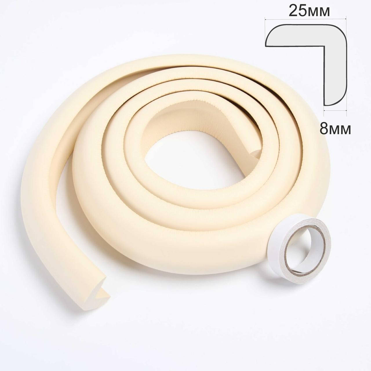 

Лента угловая защитная на углы мебели. 2метра. Молочная. "СТАНДАРТНАЯ" толщина