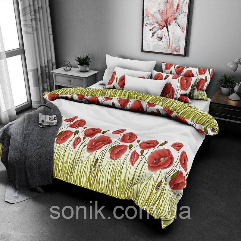 

Бязь Gold Маки 220 см, Белый