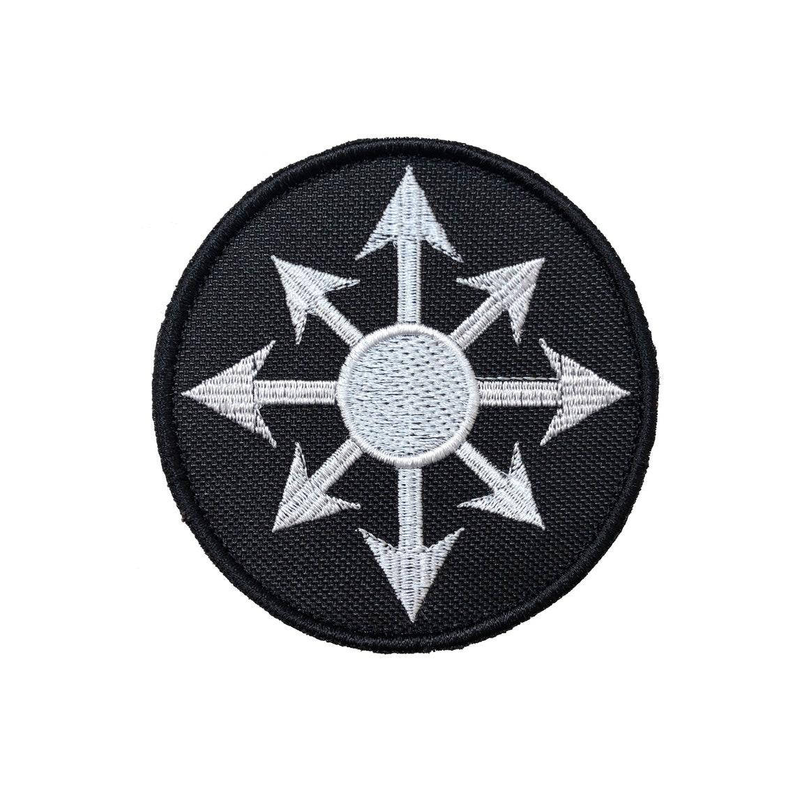 

"Star of chaos" "Зірка хаосу" Нашивка, патч , шеврон (Чорно біла)