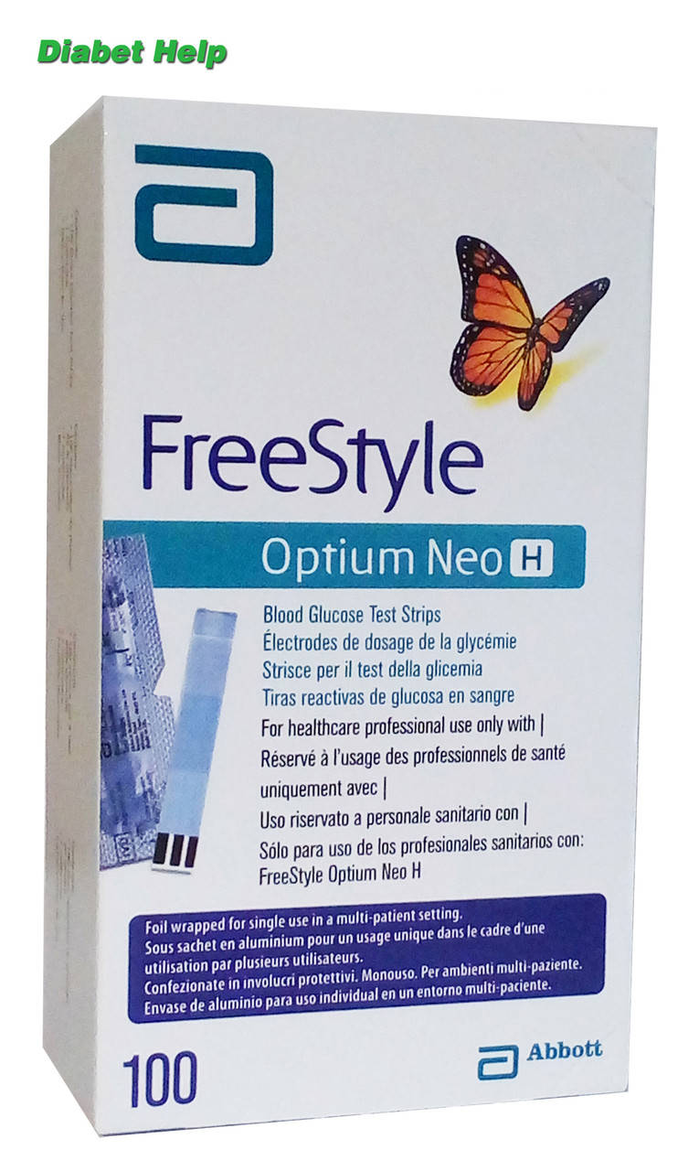 

Тест-полоски ФриСтайл Оптиум Нео Н (FreeStyle Optium Neo H) 100 штук