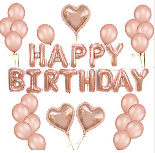 

Набор шаров на день рождения, "HAPPY BIRTHDAY" 05
