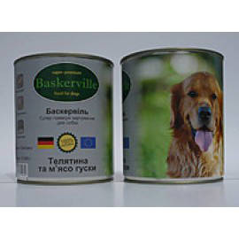 

Консервированный корм для собак. Baskerville. Телятина и мясо гуся 400 гр