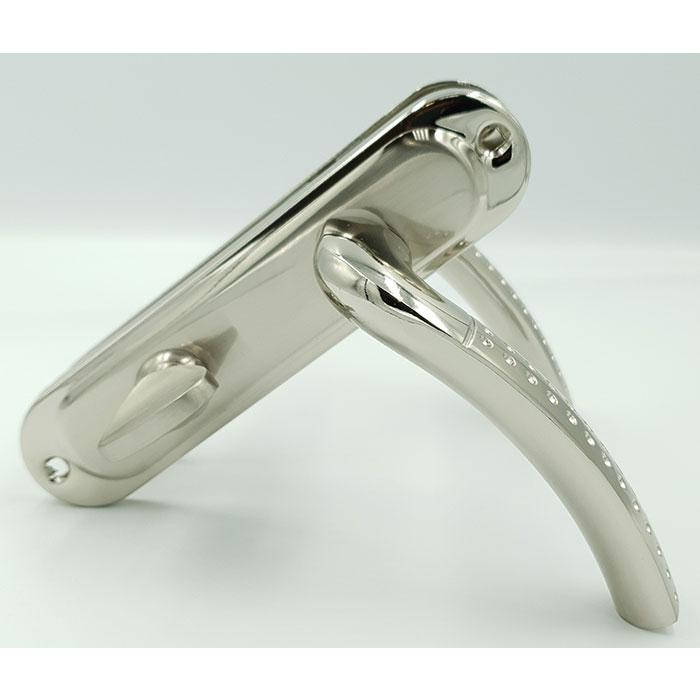 

Дверные ручки на планке Cosmov ZEUS-AL WC SN/CP