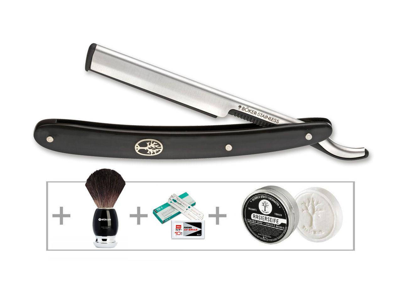 

Набор для бритья Boker Gift Set Barberette Black , (сменные лезвия)