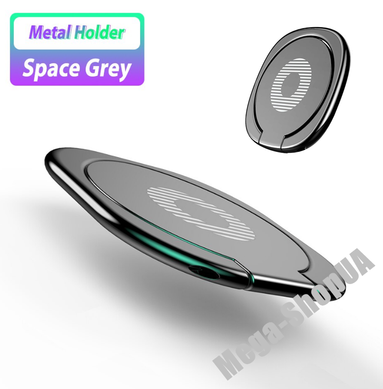 

Кольцо держатель подставка металлическое 360° попсокет popsockets для телефона смартфона J123E Черное, Черный