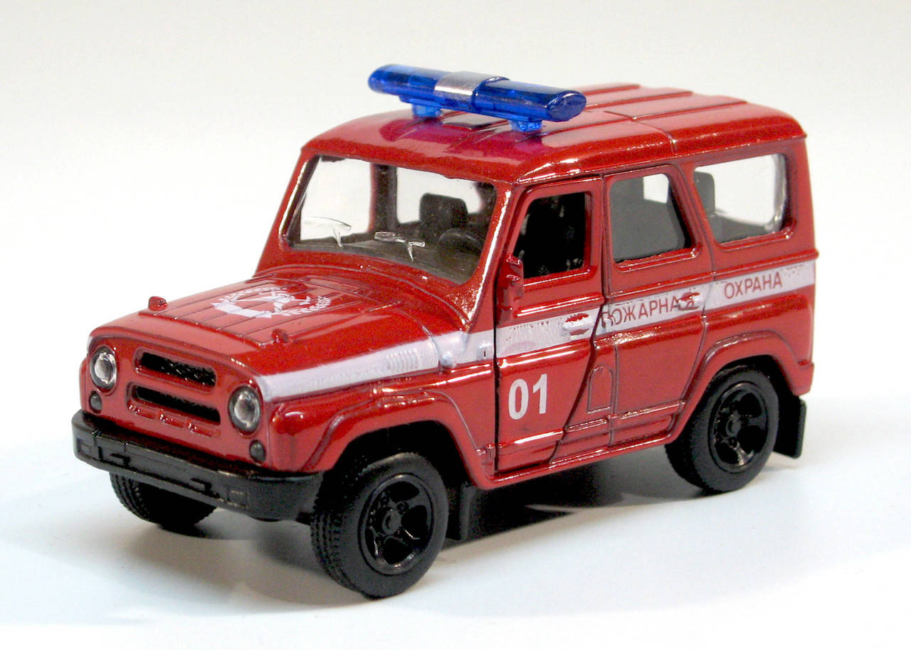 

Машина модель металлическая УАЗ 469 "Пожарная охрана" 1:50, Красный