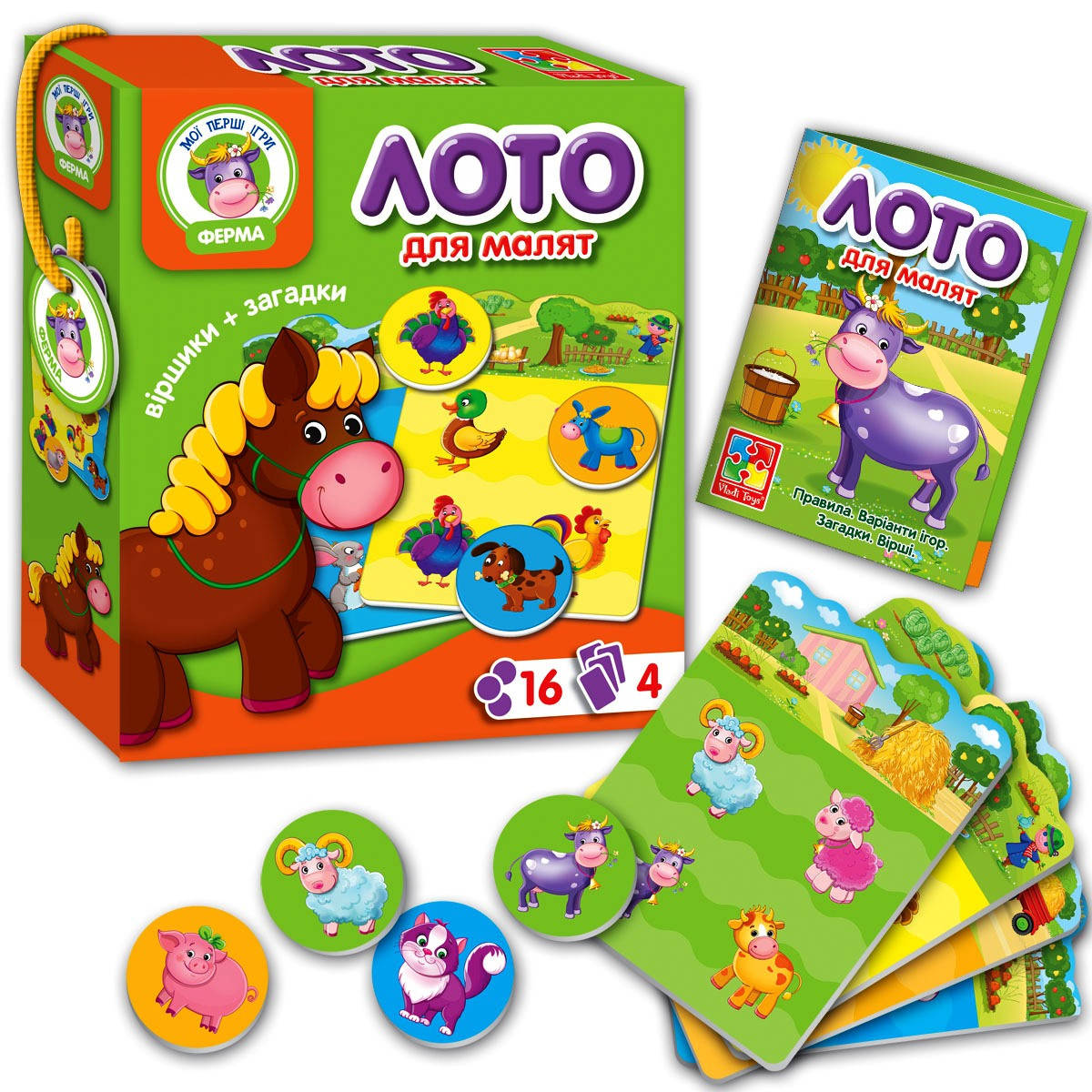 

Игра Vladi Toys Лото Ферма (укр) (VT2100-03)