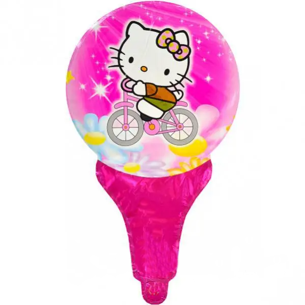 

Фольгированный шар мини-фигура Hello Kitty Погремушка 48x28 (18"), Розовый