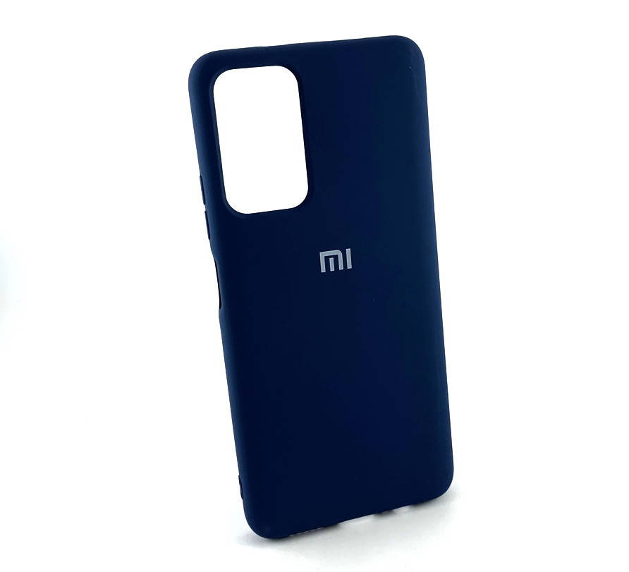 

Чехол на Xiaomi Poco M4 Pro 5G накладка бампер Silicone Case Full силиконовый синий