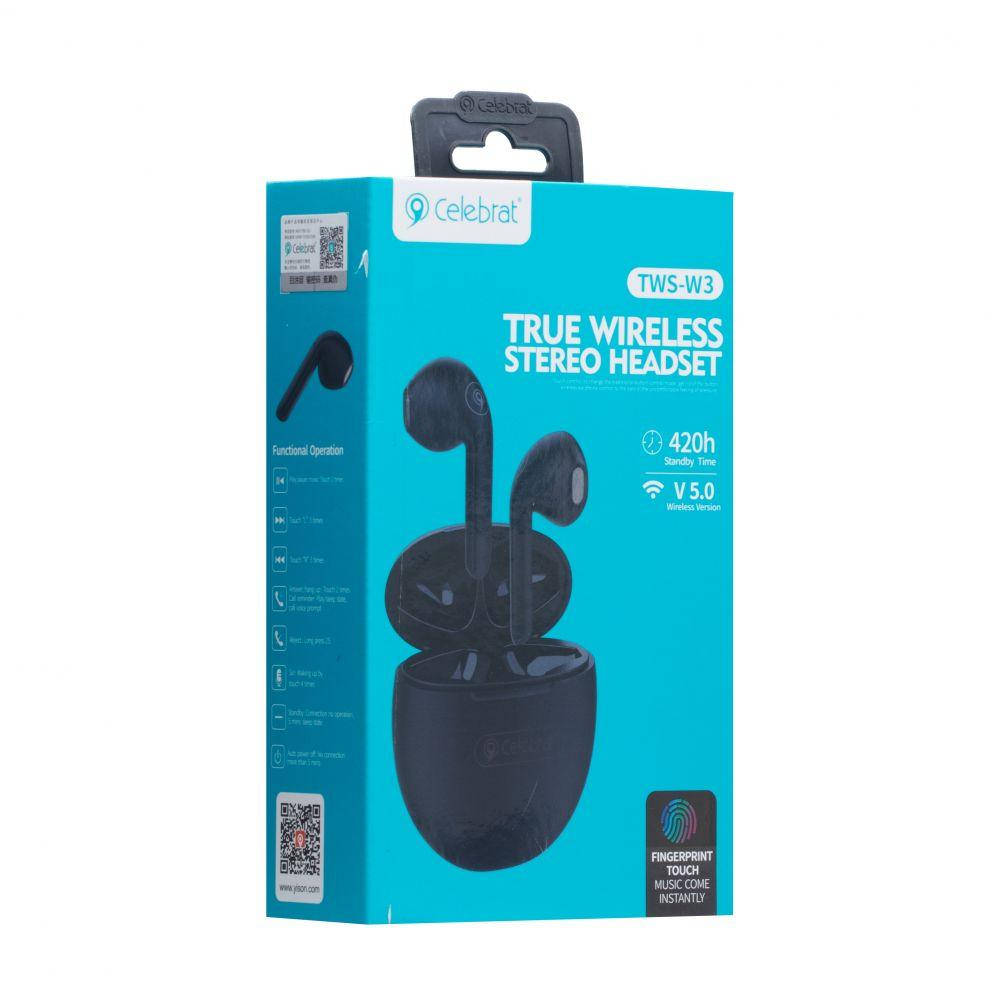 

Беспроводные наушники для телефона блютуз Bluetooth Celebrat TWS-W3