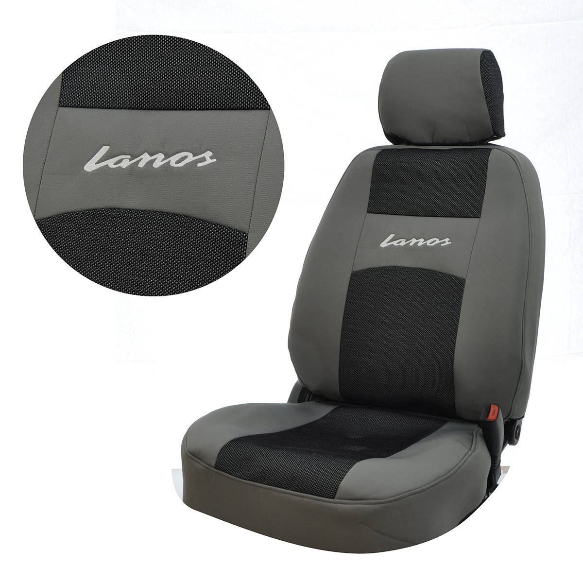 

Чехлы мод.Daewoo Lanos 96- (Подголовники) серо-черные "Автосвiт" (раздельная спинка)