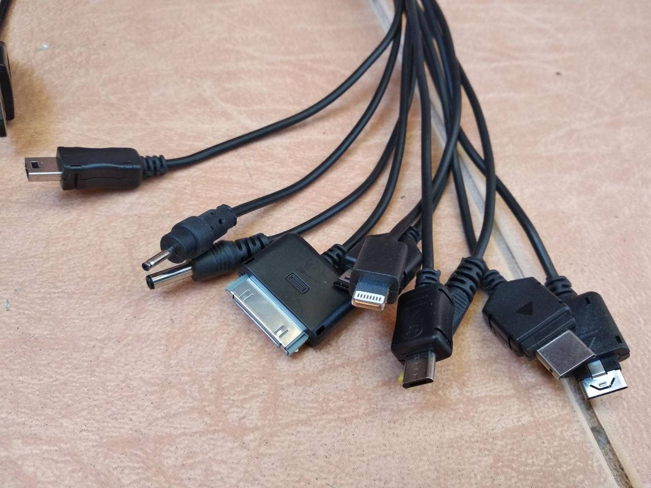 

USB кабель с переходниками 10 в 1, ОЕМ Q500, Черный
