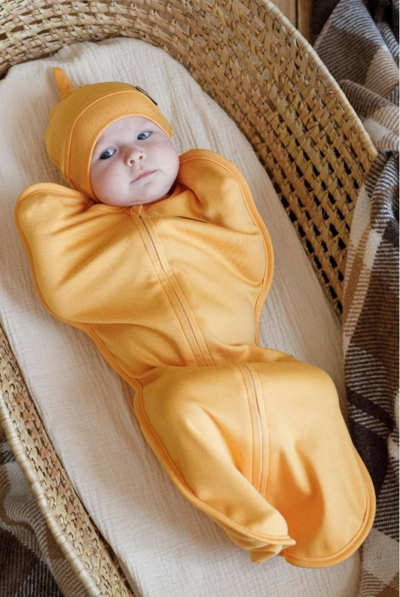 

Евро пеленка кокон на молнии 3- 6 мес. Merely горчичный, Желтый