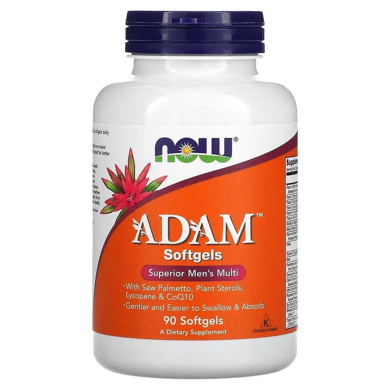 

Витамины для мужчин Men's Multi ADAM - 90 капсул - Now Foods (Мультивитамины для мужчин Адам Нау Фудс)