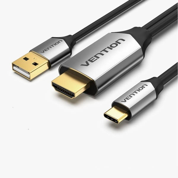 

Кабель Vention Type-C - HDMI 2.0 с питанием, 1.5 m (CGTBG), Черный