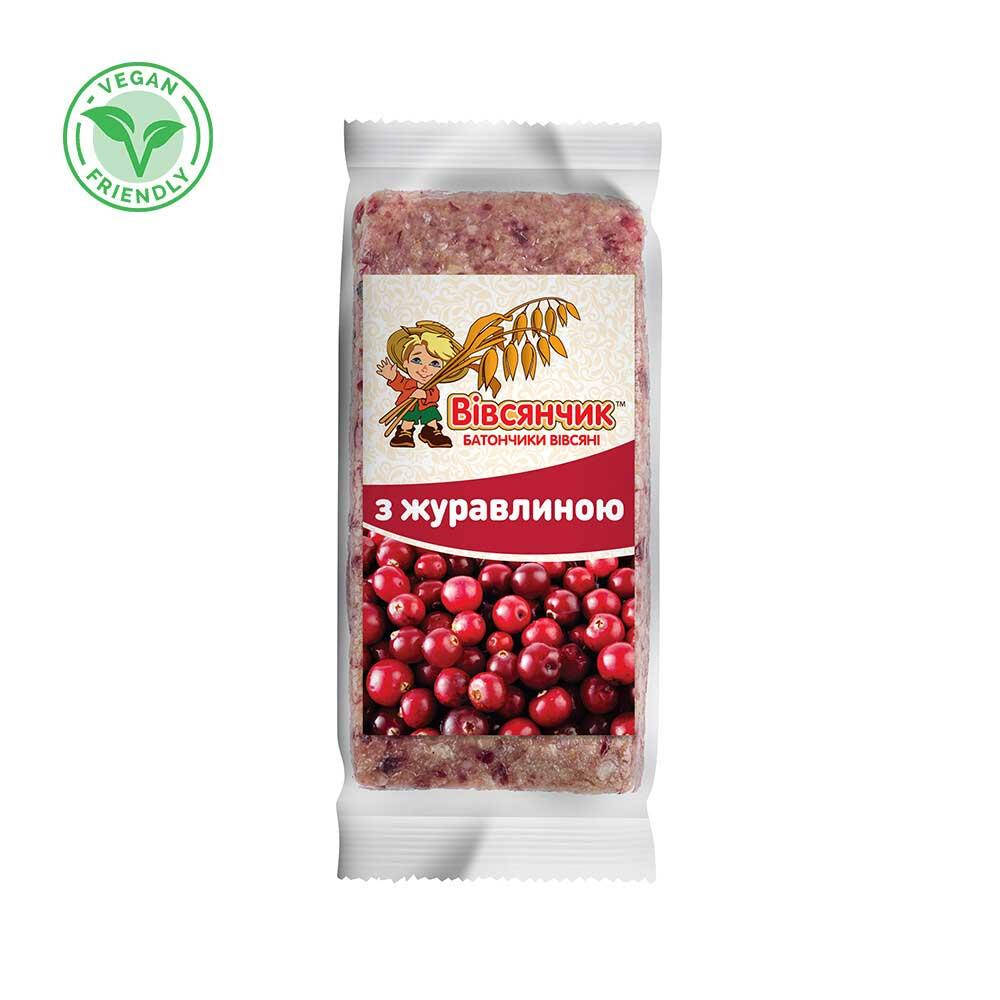 

Їжа Харчі Батончик вівсяний з журавлиною, Вівсянчик ТМ