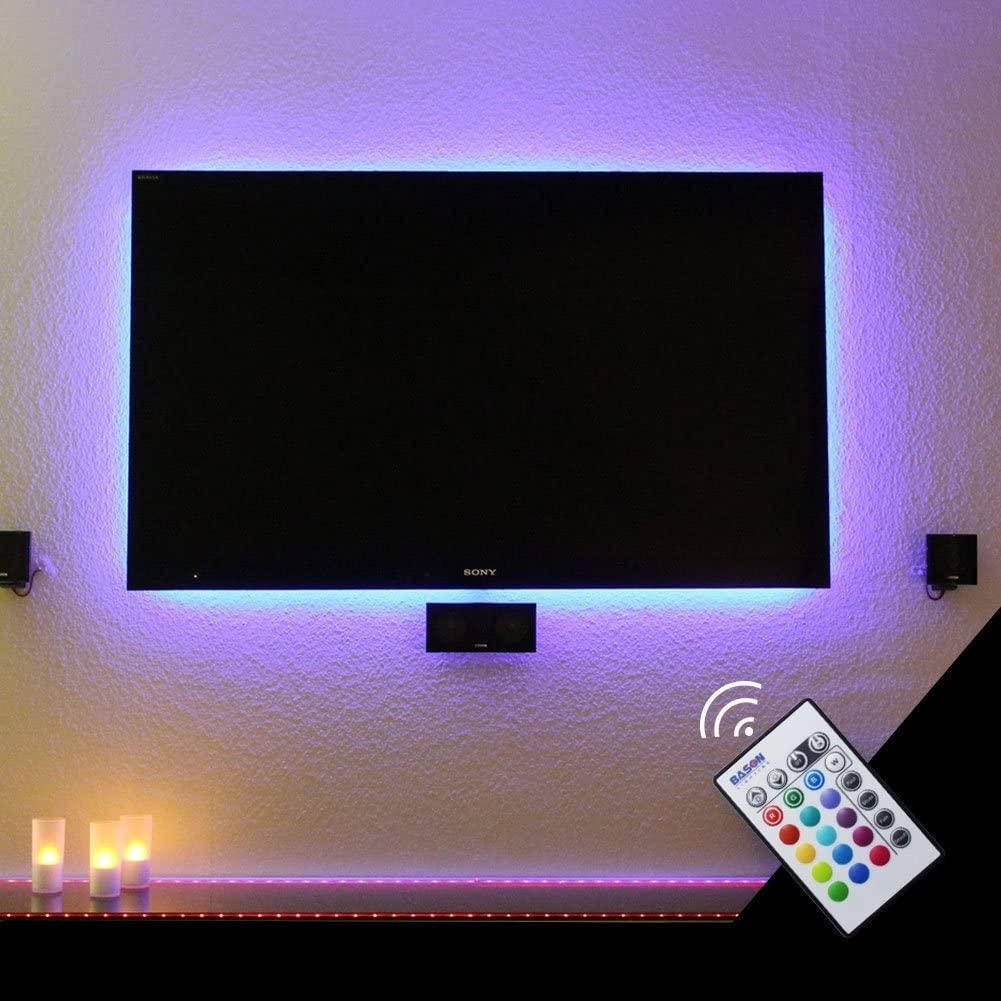 

Светодиодная RGB LED подсветка для телевизора и монитора с пультом д/у, USB лента