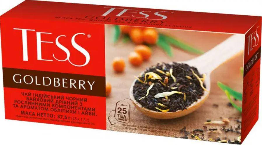 

Чай черный с айвой и облепихой TESS Goldberry 25 пак