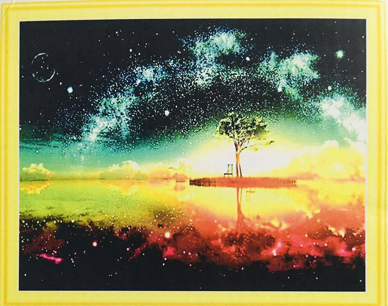 

50*40см Дерево на закате, алмазная живопись, полная выкладка