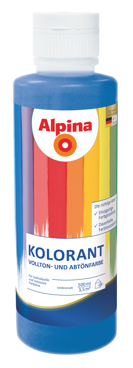 

Колорант для дисперсионных красок Alpina Kolorant Blau (синий) 0,5л