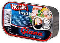 

Печень трески в Собственном Соку Норвежская Giana Tresci Jarta 115 г Чехия
