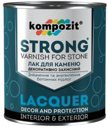 

Лак грунт для камня STRONG Kompozit мокрый эффект