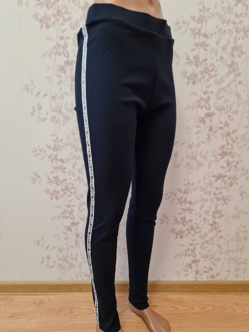 

Трикотажные лосины с полоской, большие размеры.