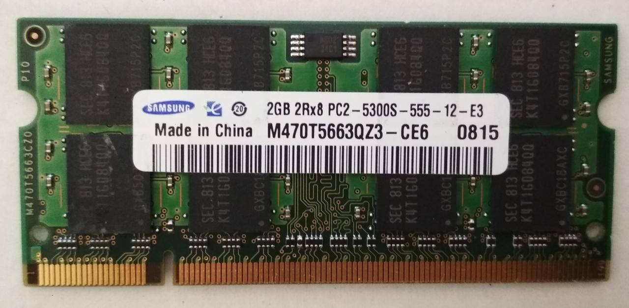 

Для ноутбука 2GB DDR2 667MHz Samsung PC2 5300S 2Rx8 RAM Оперативная память