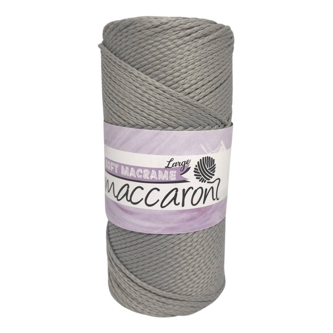 

Полиэфирный шнур Soft Macrame Large Maccaroni 3 мм ,светло-серый