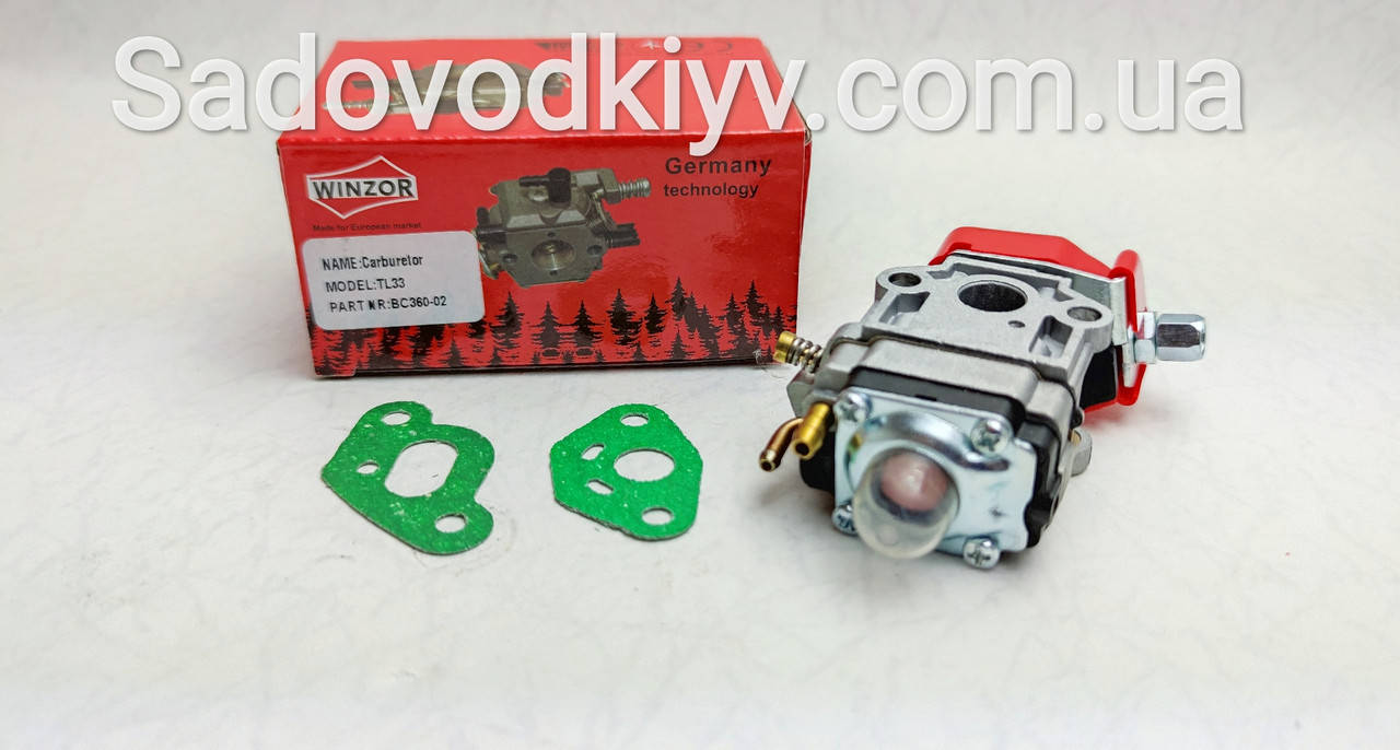 

Карбюратор на мотокосу WINZOR PRO 1E 32F,34F,36F(малое отверстие)