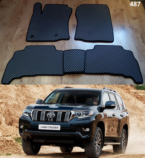 

Коврики ЕВА в салон Toyota LC Prado 150 '18-, Черный
