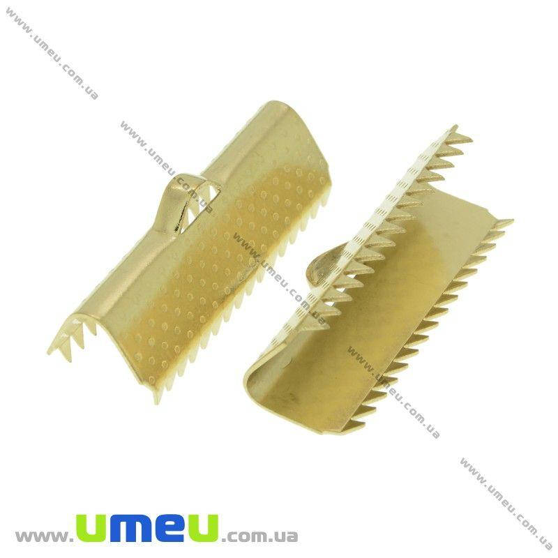 

Зажим для лент из нержавеющей стали, 25х10 мм, Золото, 1 шт (STL-033231)