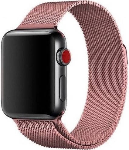 

Ремешки Apple Watch 41/40/38 mm металлический миланская петля розовый