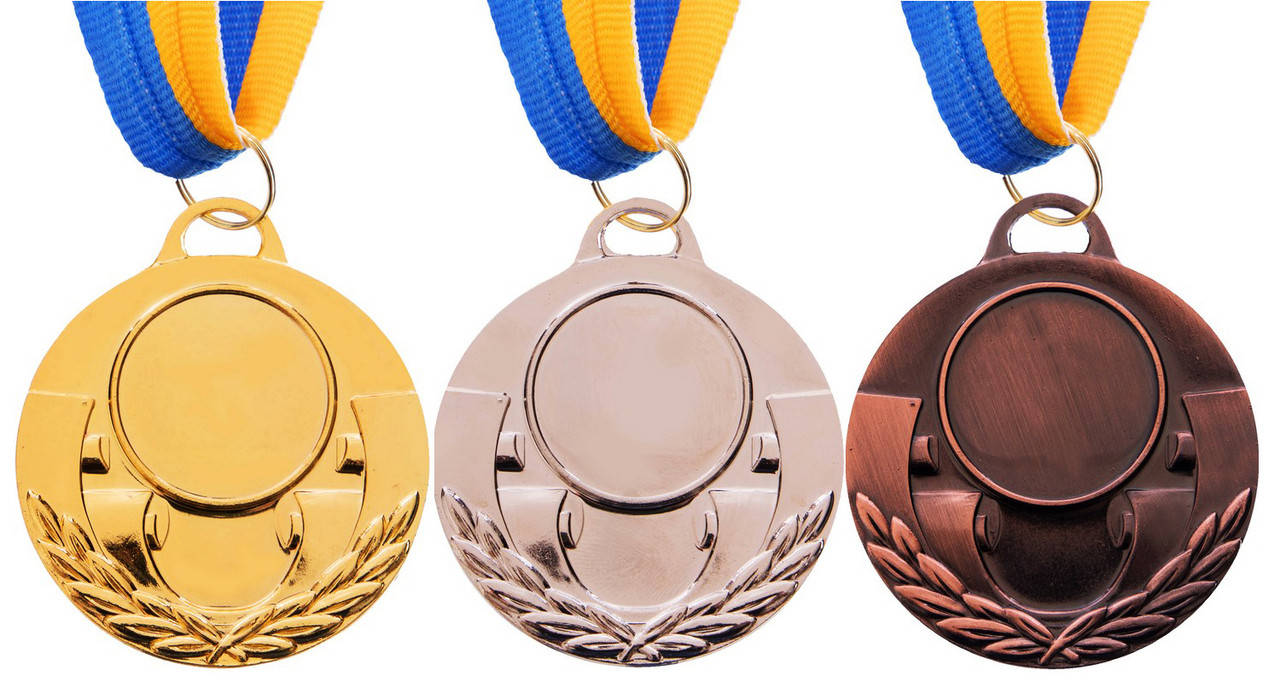 

Заготовка медали спортивной с лентой AIM d-5см C-4846 (металл, 25g, 1-золото)