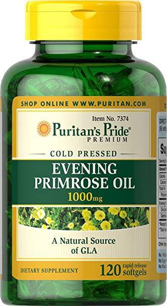 

Puritan's pride Evening Primrose Oil 1000 mg with GLA 120 Softgels