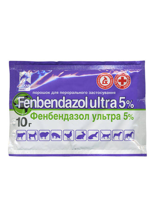 

Фенбендазол ультра 5% 10 г O.L.KAR