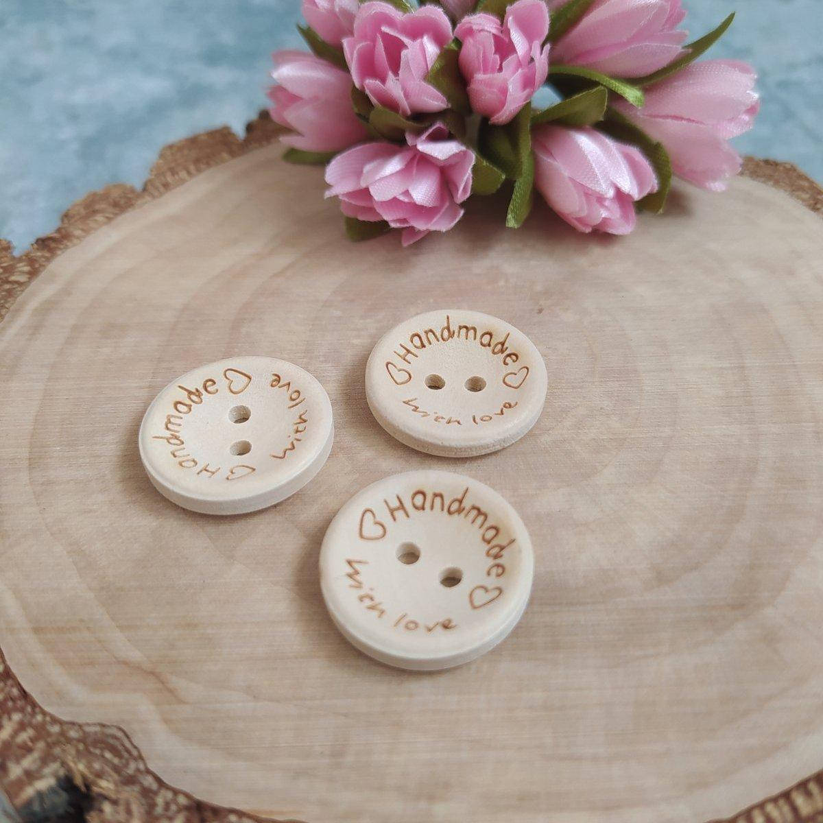

Пуговичка "Hand made with love" 20мм