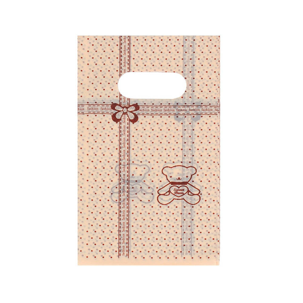 

Подарочные пакеты целлофановые "Бежевый с мишкой" 9x15см (упаковка 50 шт)