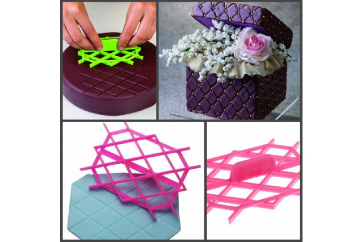 

Вырубка оттиск сетка ромб