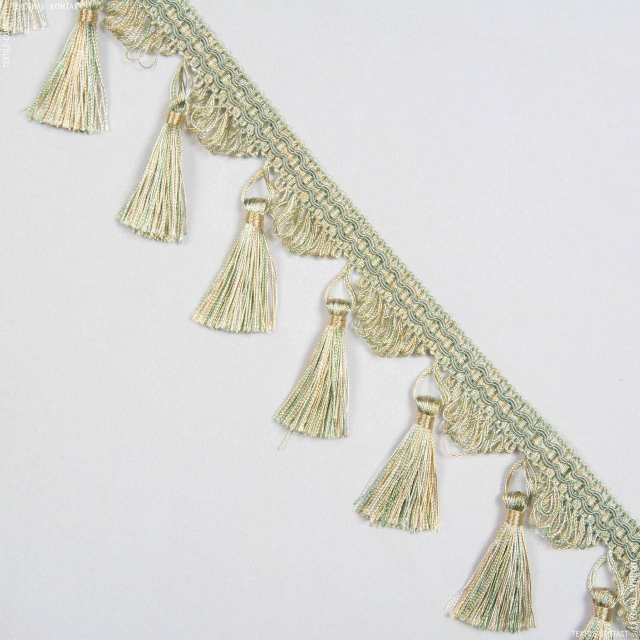 

Бахрома бриджит кисточка мята-золото