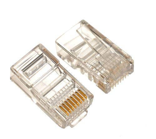 

RJ-45 Коннекторы для витой пары (100штук) - компьютерные разъемы ST 519