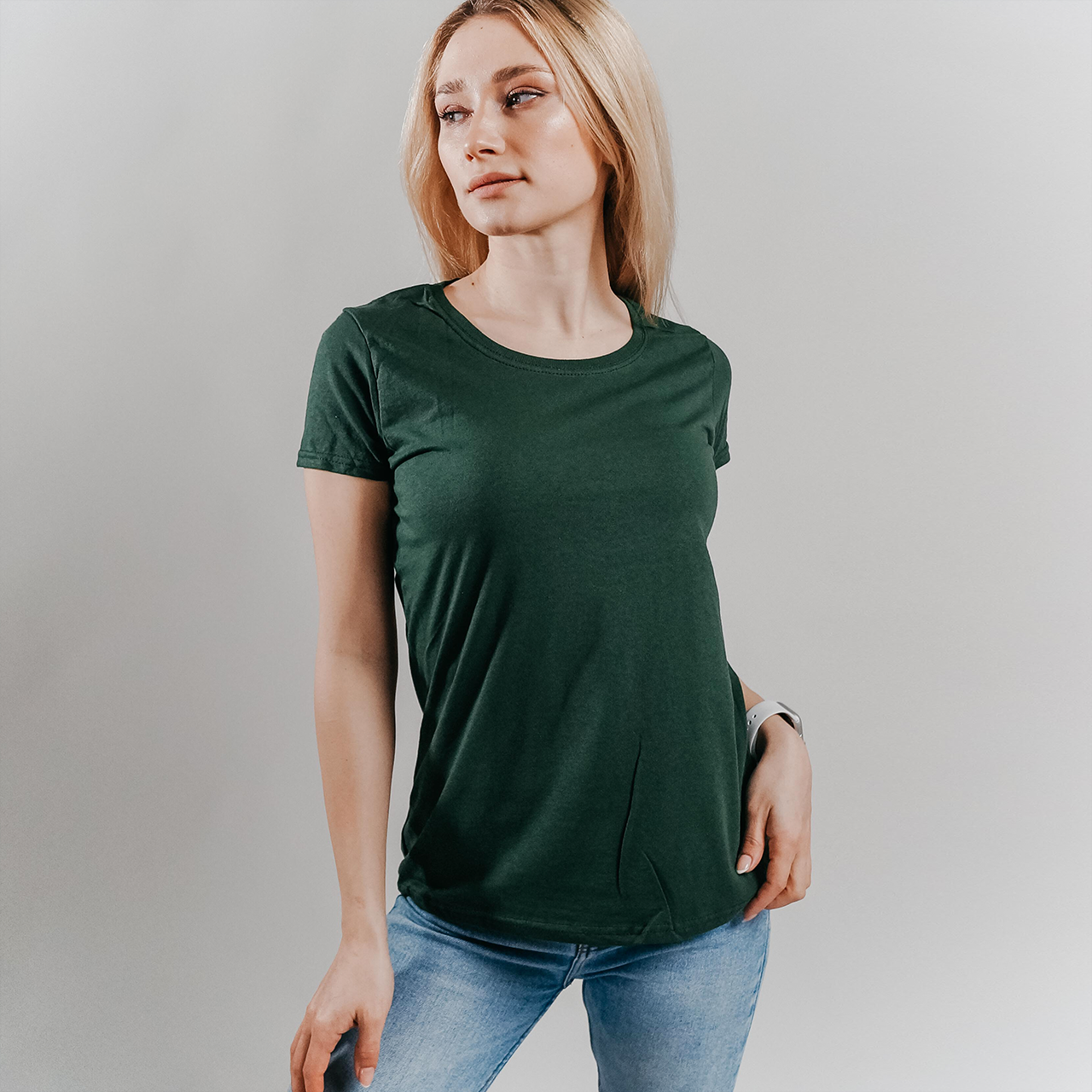 

Женская футболка лёгкая Тёмно-зелёная Fruit of the loom 061420038 L, Темно-зеленый