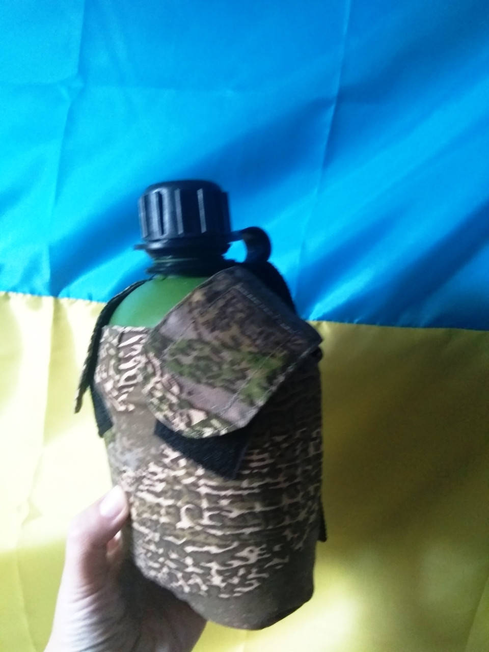 

Фляга военная в чехле, фляга для воды 1 л, цвет варан для ВСУ, Коричневый