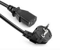 

Кабель питания Schuko PC-186 CEE7/17-C13, 1M, 0.5mm, OEM (евровилка)