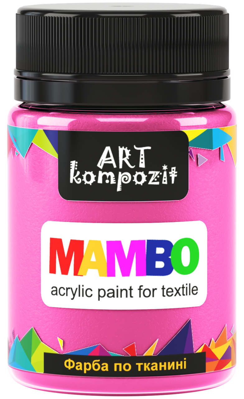 

Фарба по світлій та темній тканині РОЖЕВИЙ, 50мл, MAMBO "ART Kompozit", Розовый