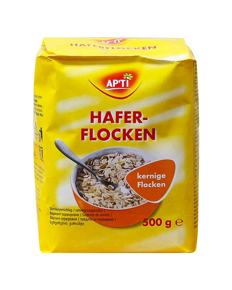 

Овсяные хлопья цельнозерновые AP'TI Hafer-flocken Volkern, 500 г