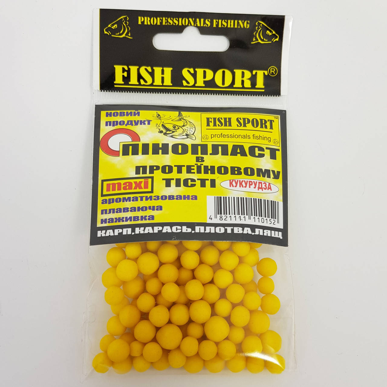 

Насадка пенопласт в протеиновом тесте Fish Sport кукуруза (maxi)